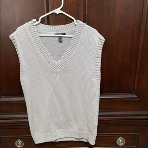 Forever 21 Gray V-Neck Sweater Vest
